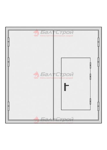 Ворота с калиткой противопожарные
