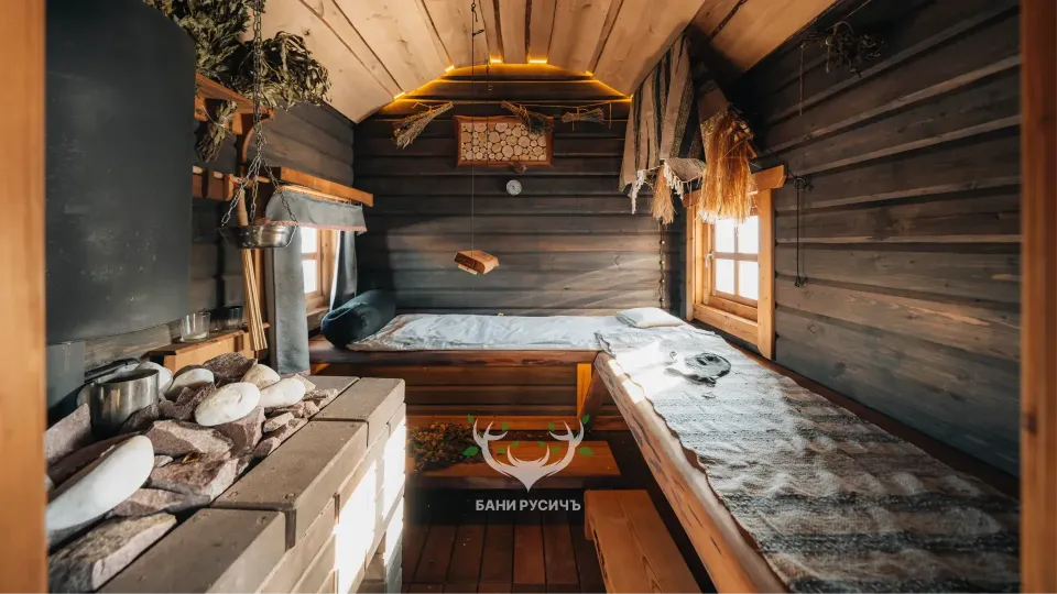 Фото готовой бани - парная