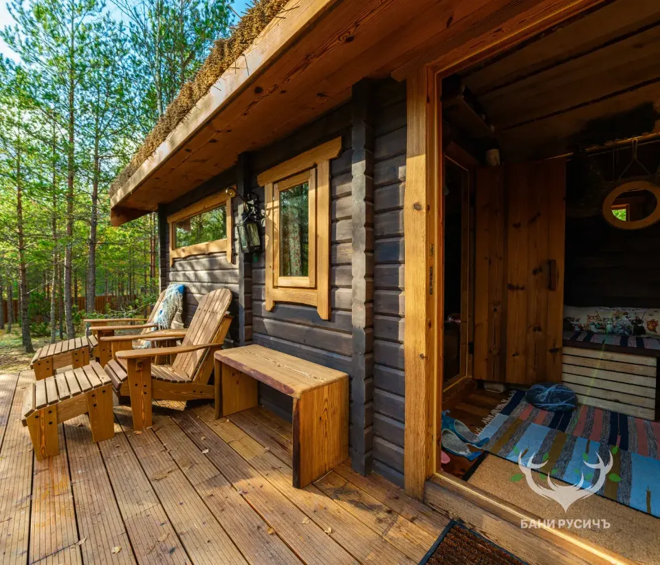 Фото готовой бани