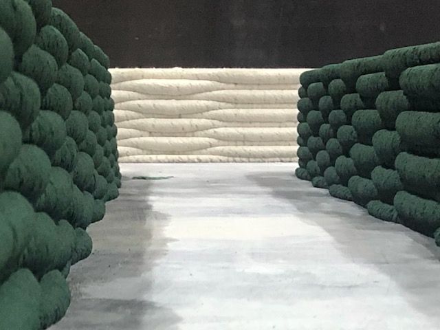 Цветная 3д печать бетоном. Белый. Зеленый. ОСНОВАНИЕ