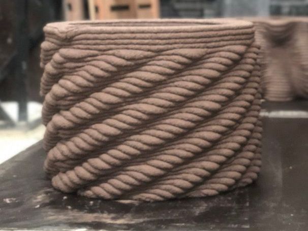 Цветная 3д печать бетоном. ОСНОВАНИЕ. Коричневый. Плетение