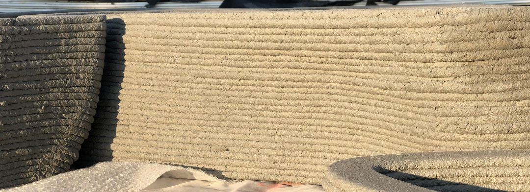 3д печать бетоном ОСНОВАНИЕ поверхность серая