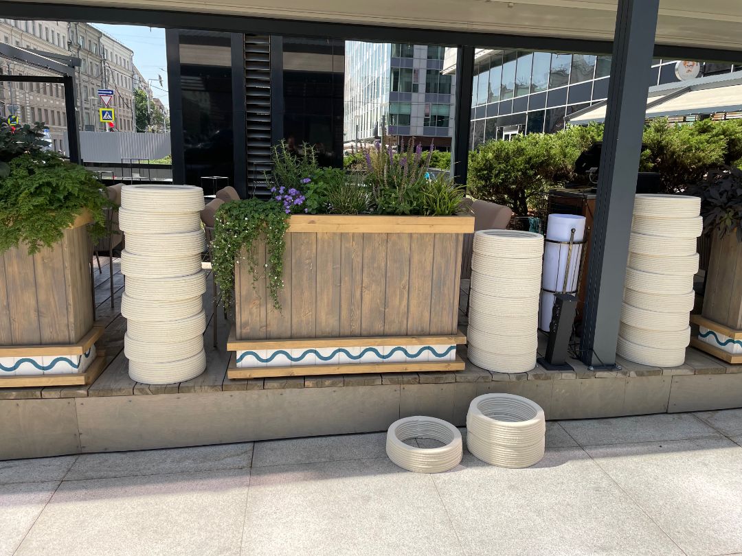 Наборные элементы. 3д печать бетоном, берый архитектурный бетон. ОСНОВАНИЕ