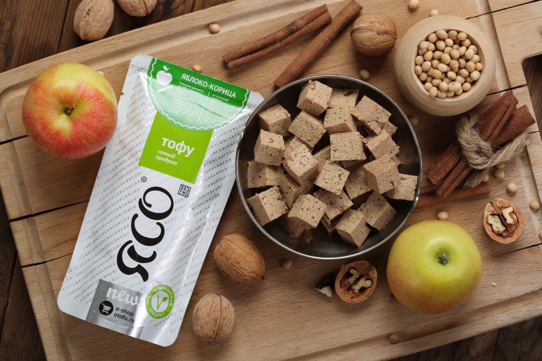 ясо яблоко и корица тофу