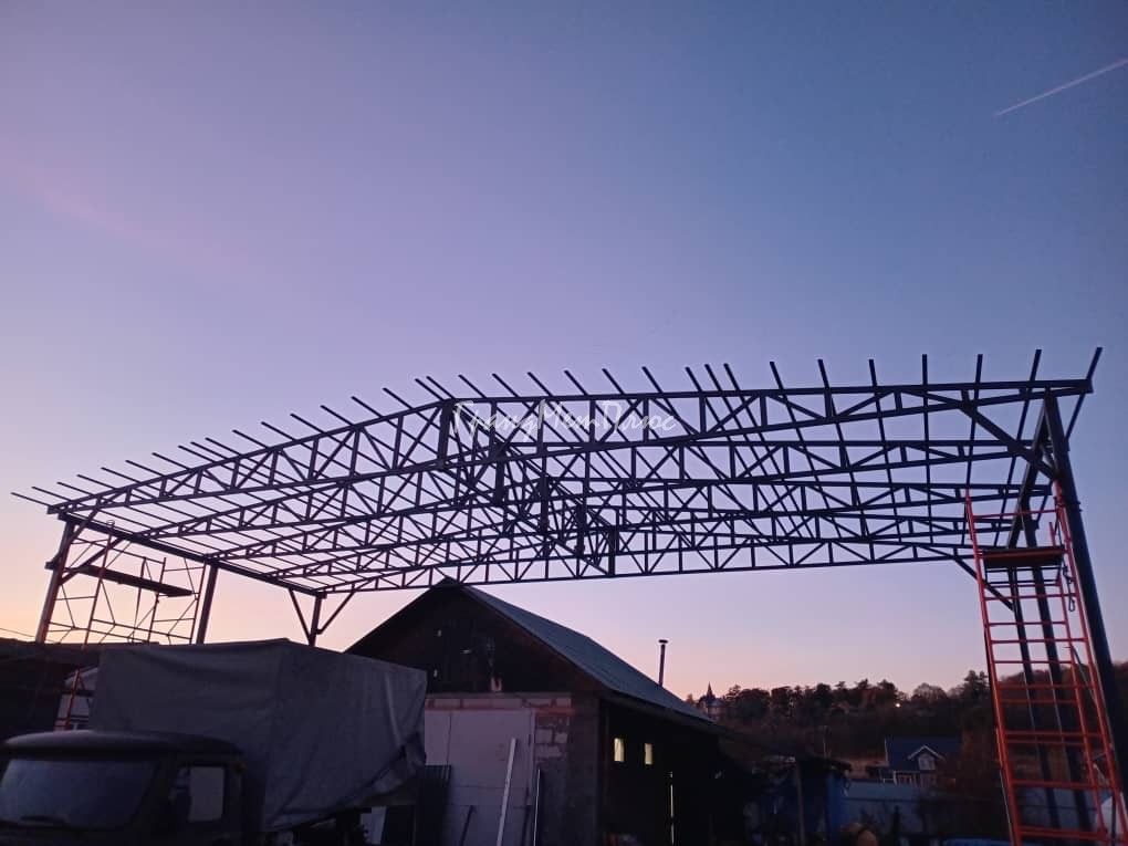 навес двускатный на заказ