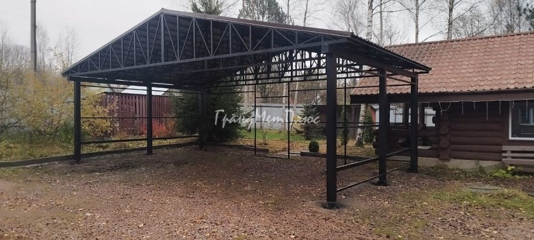 навес двускатный на заказ