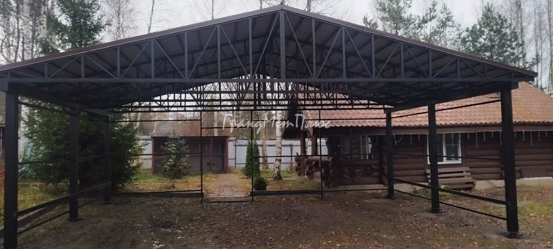 навес двускатный на заказ