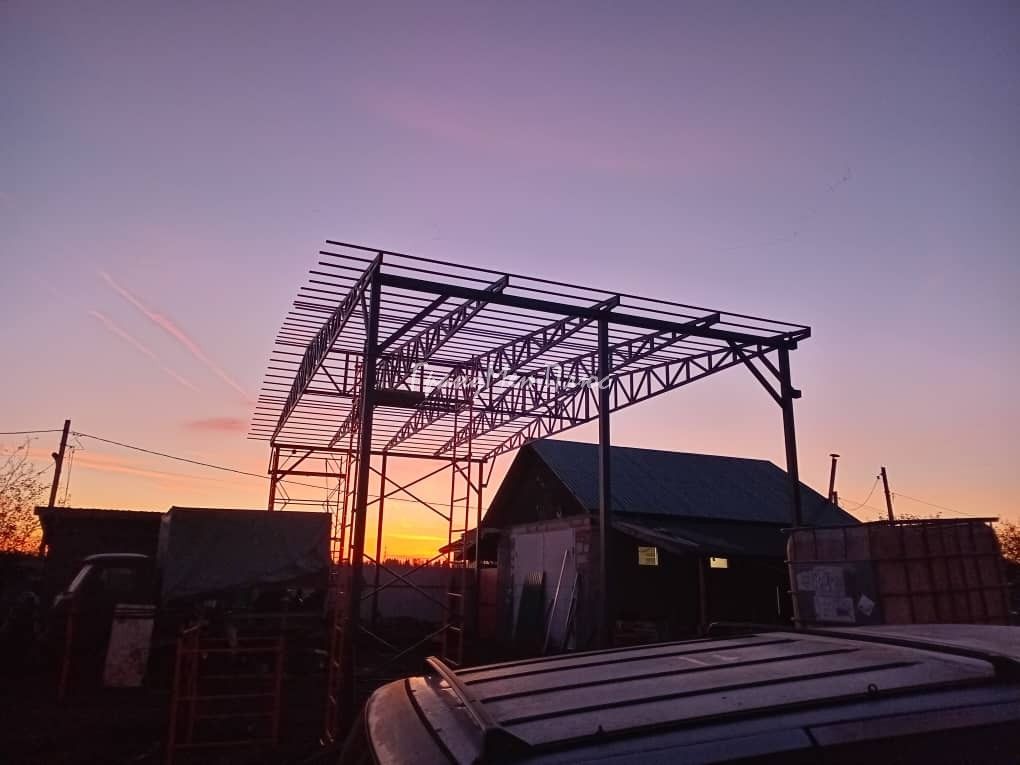 навес двускатный на заказ