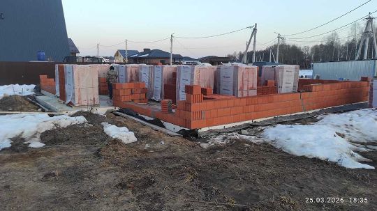 Возведение коробки из керамики