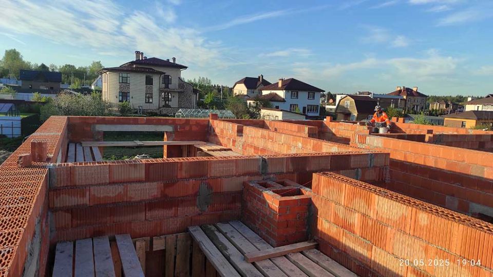 Внутренние перегородки из керамического блока