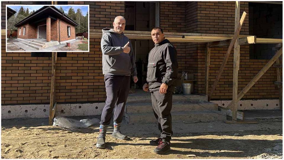 Одноэтажный коттедж из газоблока с облицовкой. Волоколамск