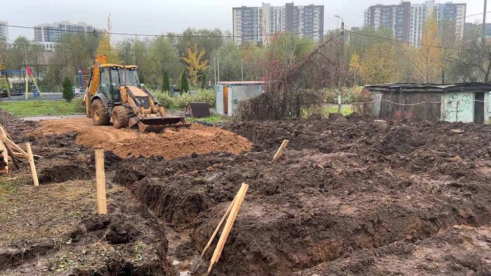 Плита на ростверке