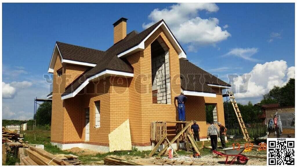 Фото построенного нашей бригадой дома из газоблока в Калуге