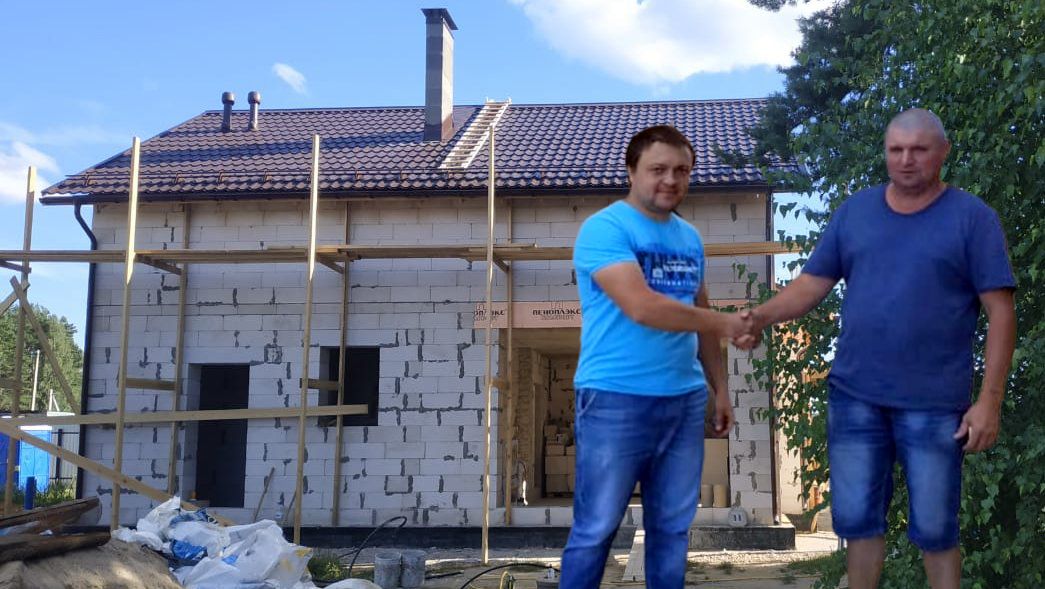 Строительство двухэтажного дома из газобетона в Серпухове