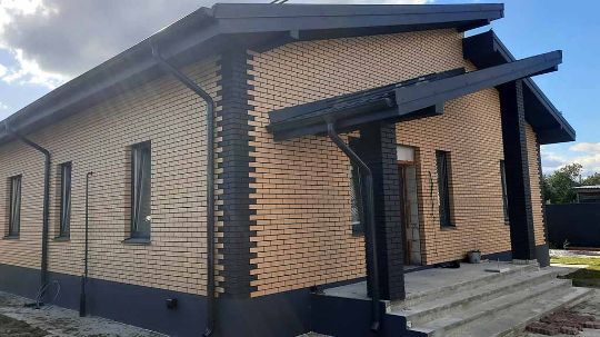 Дом из газобетона с внешней отделкой в Шатуре