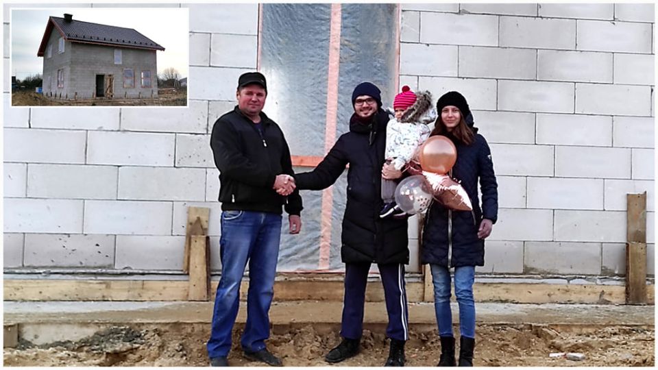 Двухэтажный коттедж из газобетона в Калужской обл.