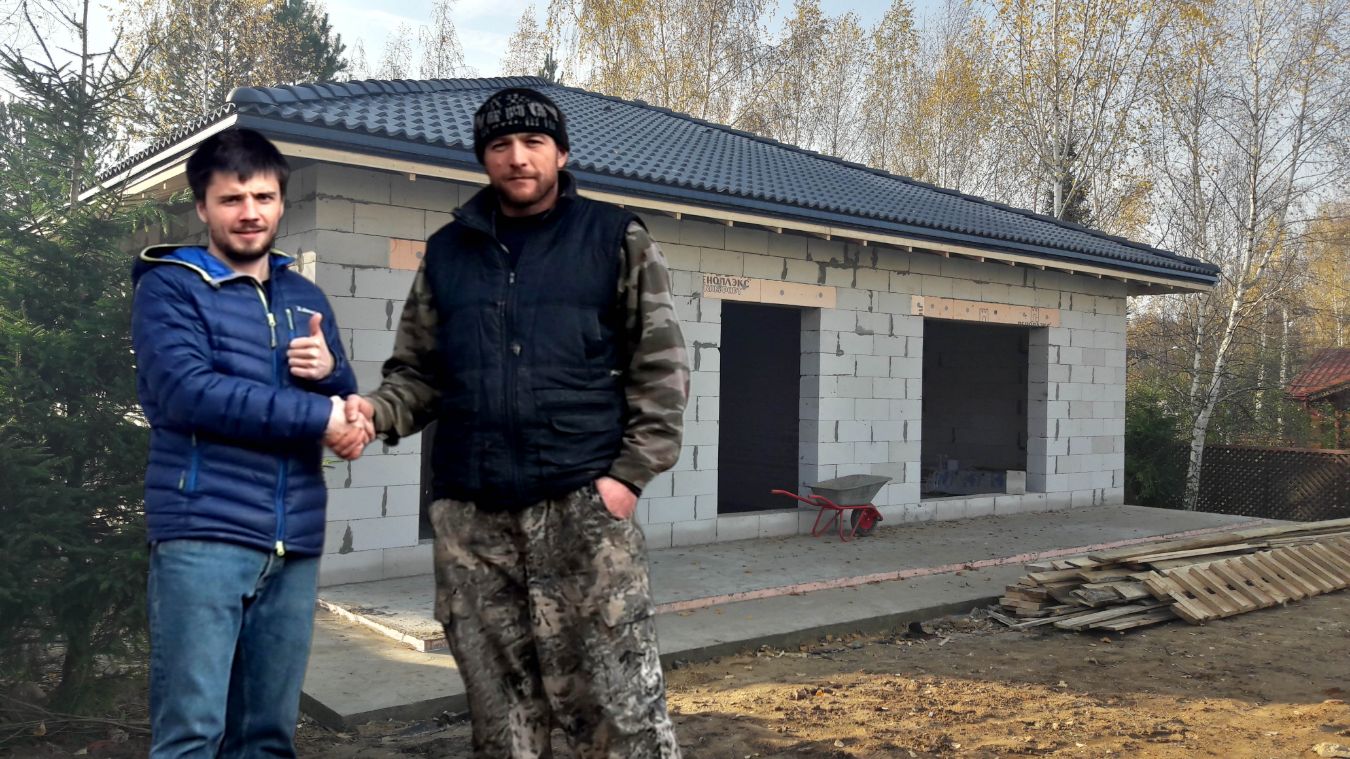 Строительство одноэтажного дома из газобетона в Одинцово