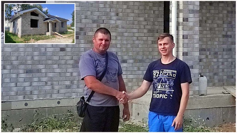 Одноэтажный дом из газоблока с облицовкой в Домодедово