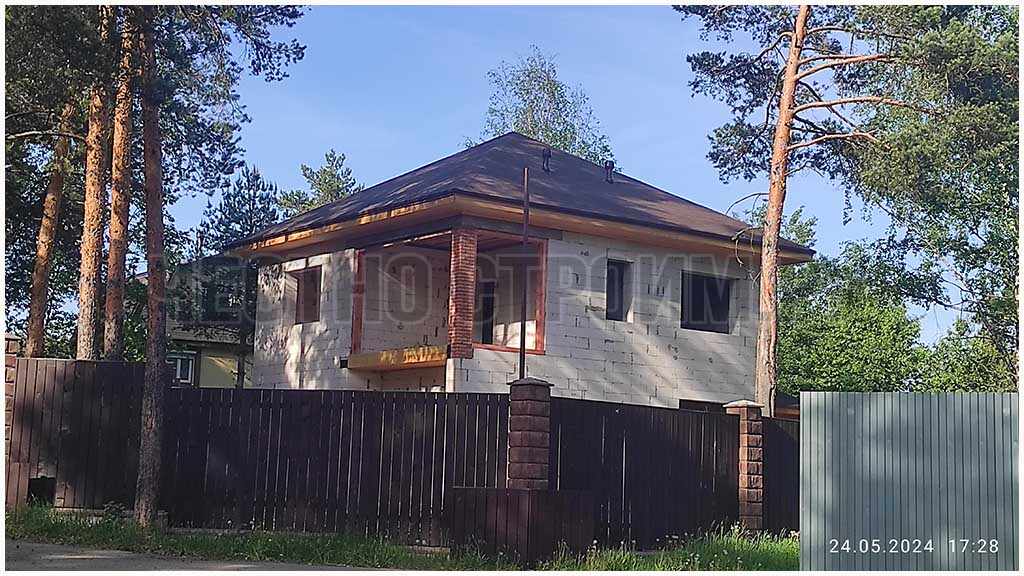 Построенный нашей бригадой коттедж из газобетона в Купавне