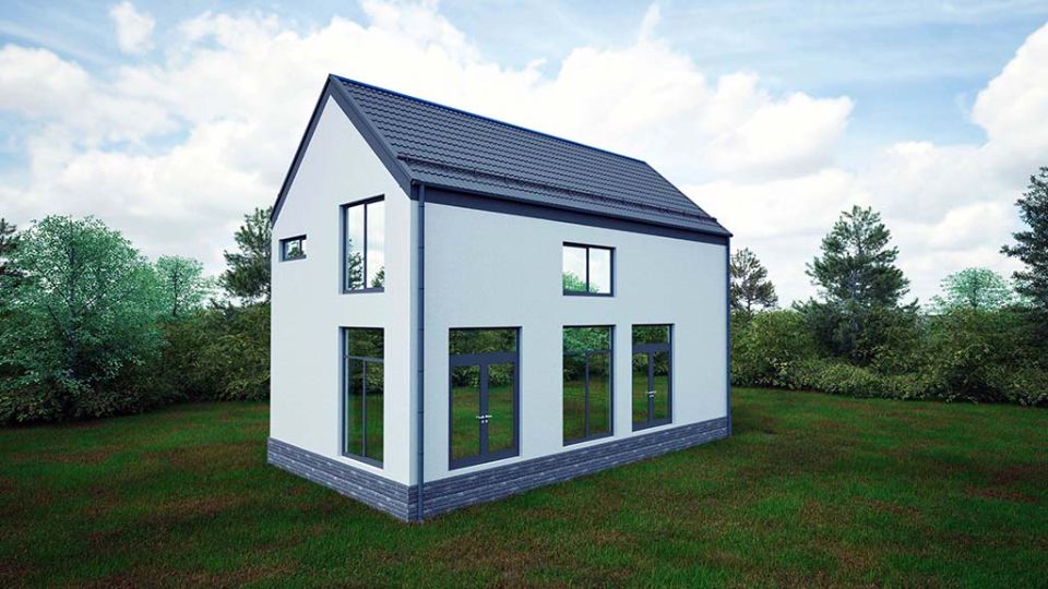 Двухэтажный дом из газоблока