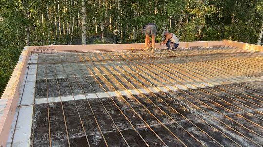 Монолитное перекрытия дома из газобетона