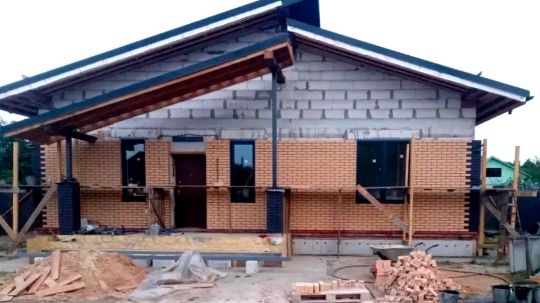 Облицовка дома из газоблока