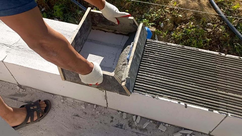 Кладка газоблока