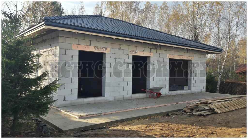 Одноэтажный дом из газобетона в Одинцово