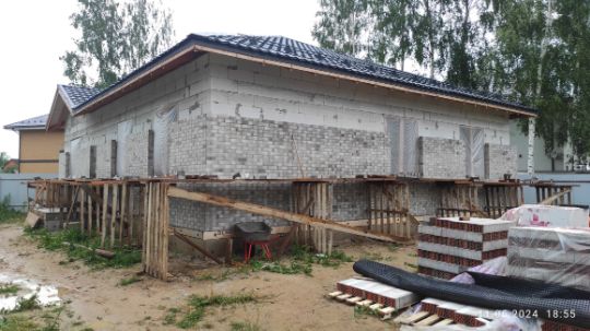 Облицовка дома из газобетона