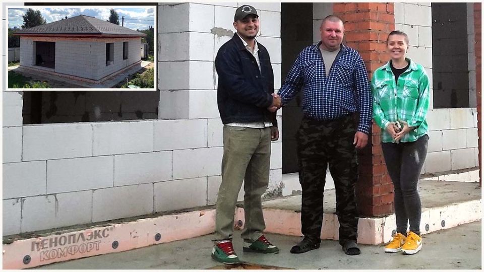 Одноэтажный дом из газобетона