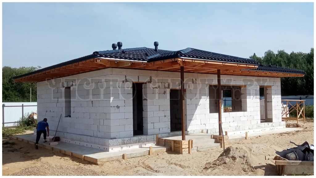 Строительство нашей бригадой  дома из газоблока в Пушкино