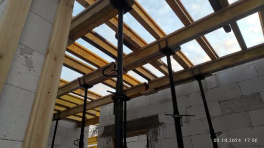 Монолитное перекрытие дома из газоблока