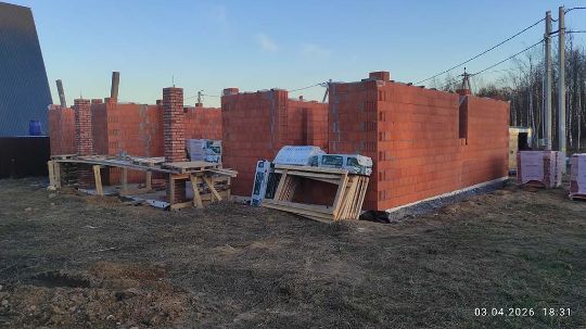 Закончили кладку керамоблока