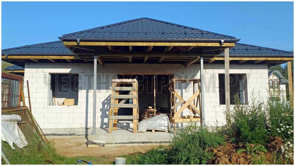 Одноэтажный дом из газобетона в Химках. Заказ с "Авито"