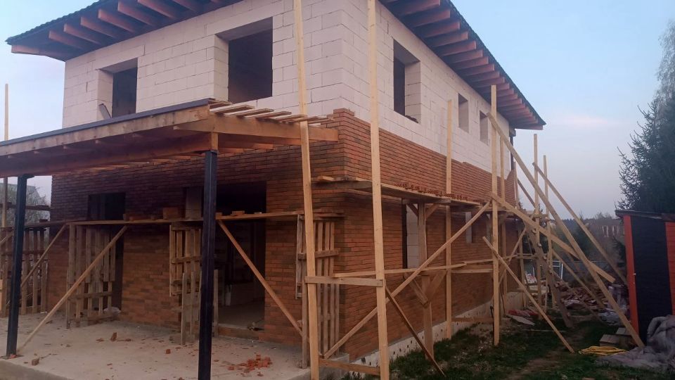 Облицовка дома из газобетона
