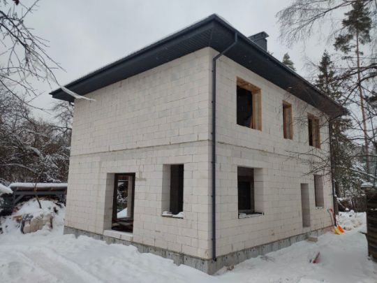 Построенный нами во Фрязино двухэтажный дом из газобетона
