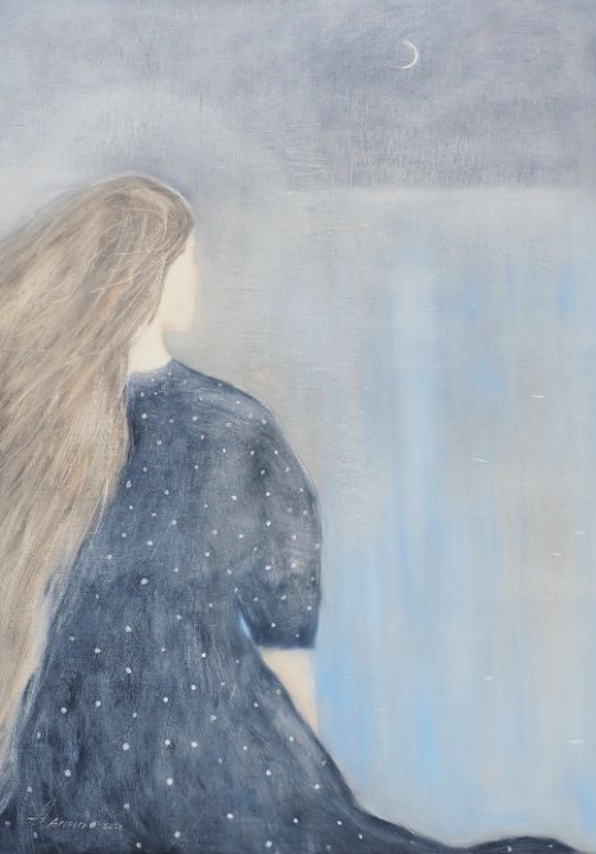 Пейзаж маслом, серия Гладь да благодать, купить живопись художника Анастасии Поповой