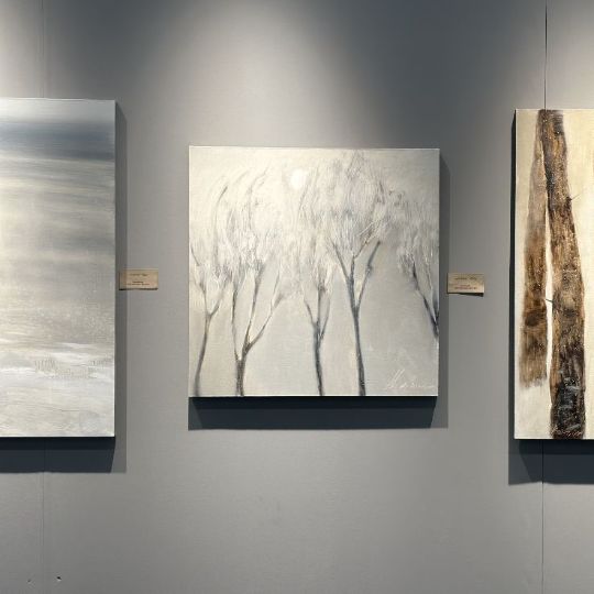 Зимний пейзаж маслом, серия Белым-бело, купить картину Анастасии Поповой