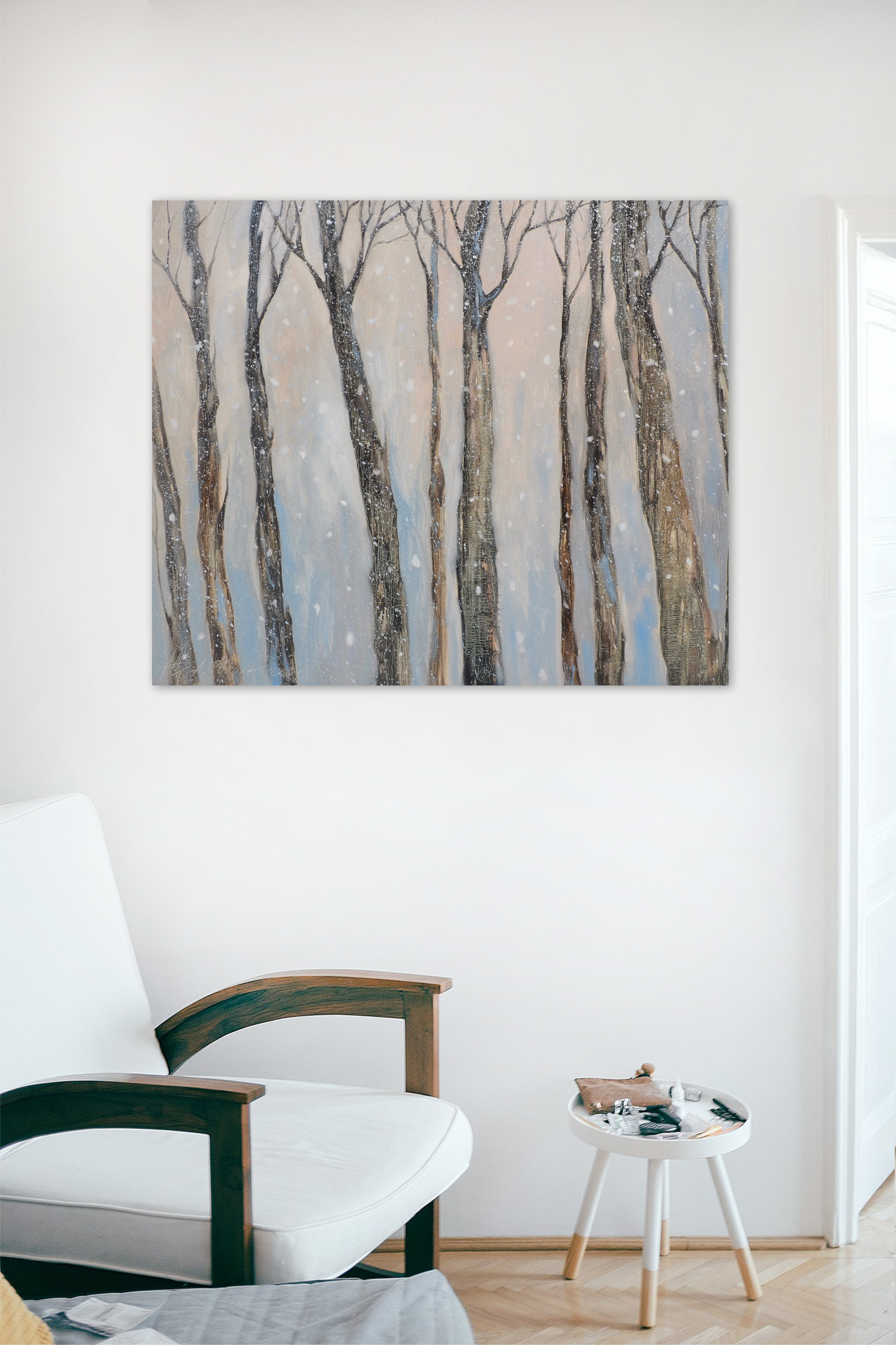 Пейзаж маслом, серия Гладь да благодать, купить живопись художника Анастасии Поповой