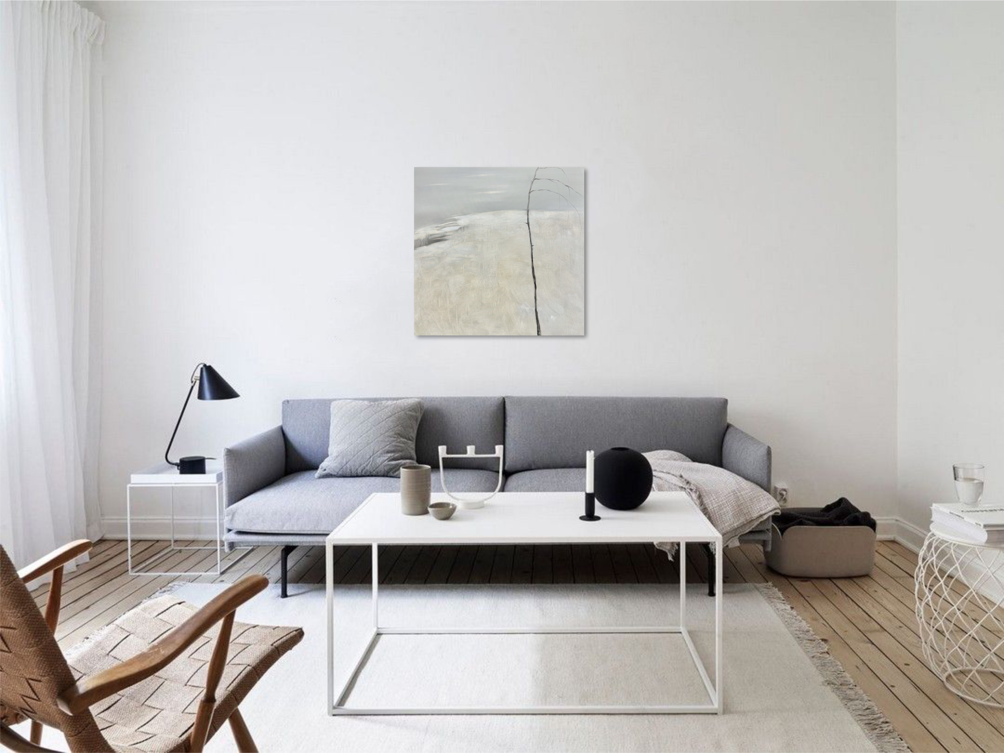 Зимний пейзаж маслом, серия Белым-бело, купить картину Анастасии Поповой