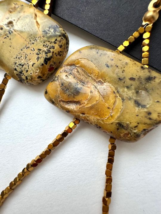 Слезы радости, серьги, королевский янтарь, гематит, Анастасия Попова