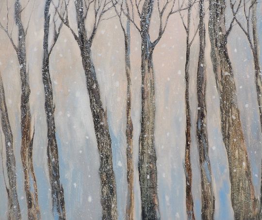 Пейзаж маслом, серия Гладь да благодать, купить живопись художника Анастасии Поповой