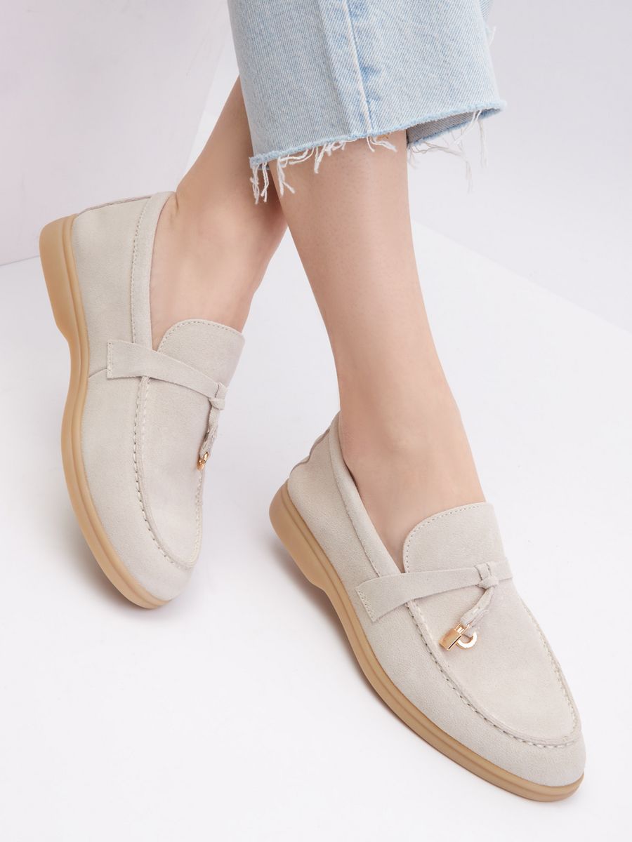 Лоферы женские из натуральной замши