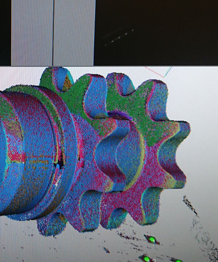 Получение облака точек на поверхности вала