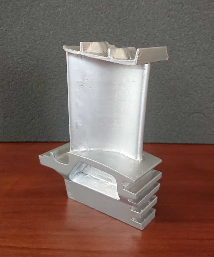 Напечатанный образец лопатки газовой турбины