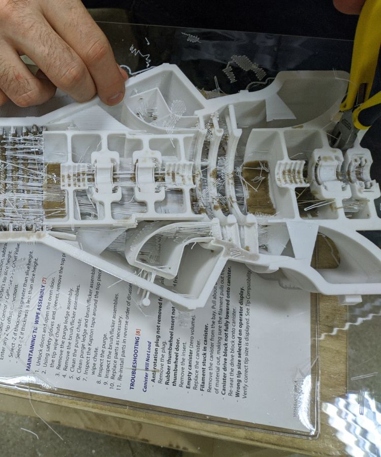 Первичная обработка напечатанного макета