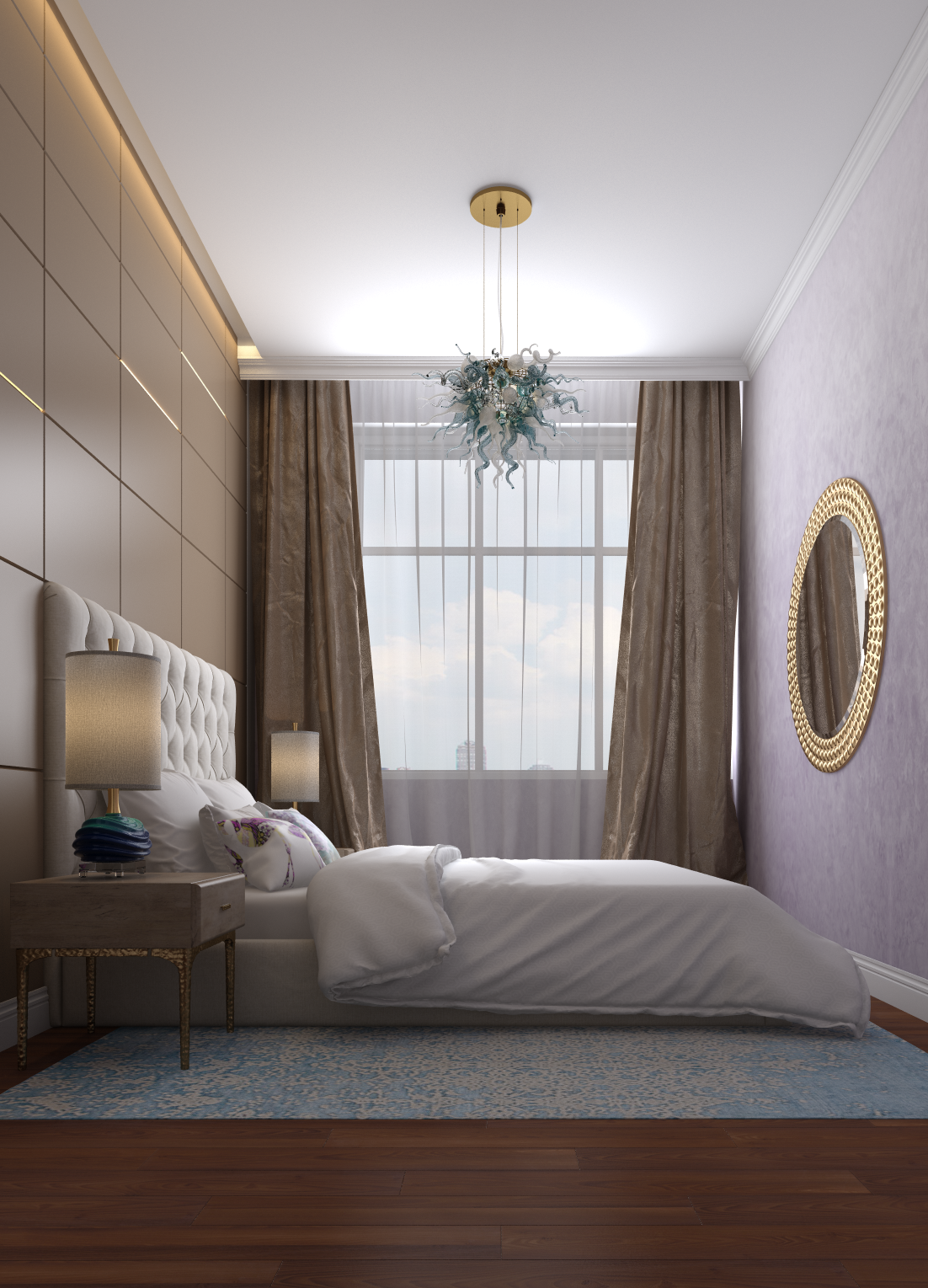 Проект квартиры "Лазурный берег". Спальня