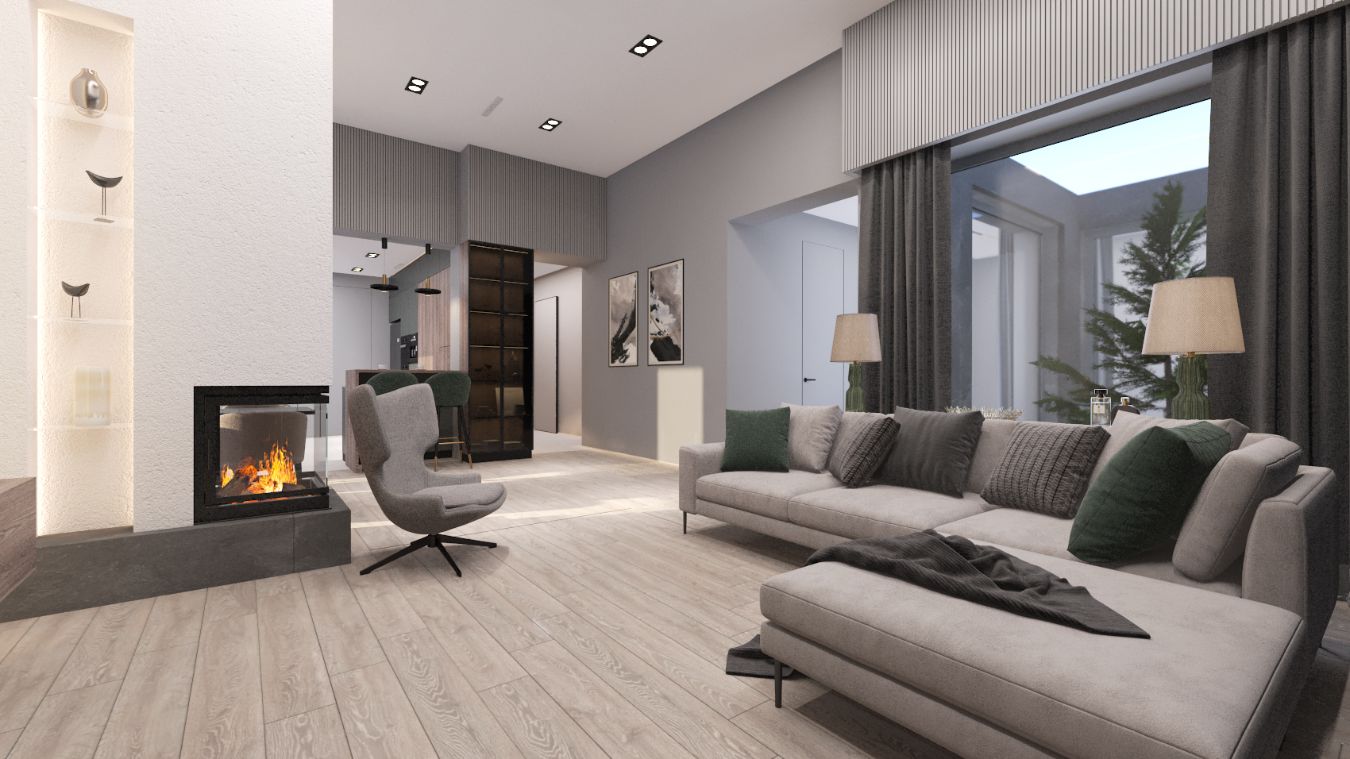 Загородный дом. Гостиная