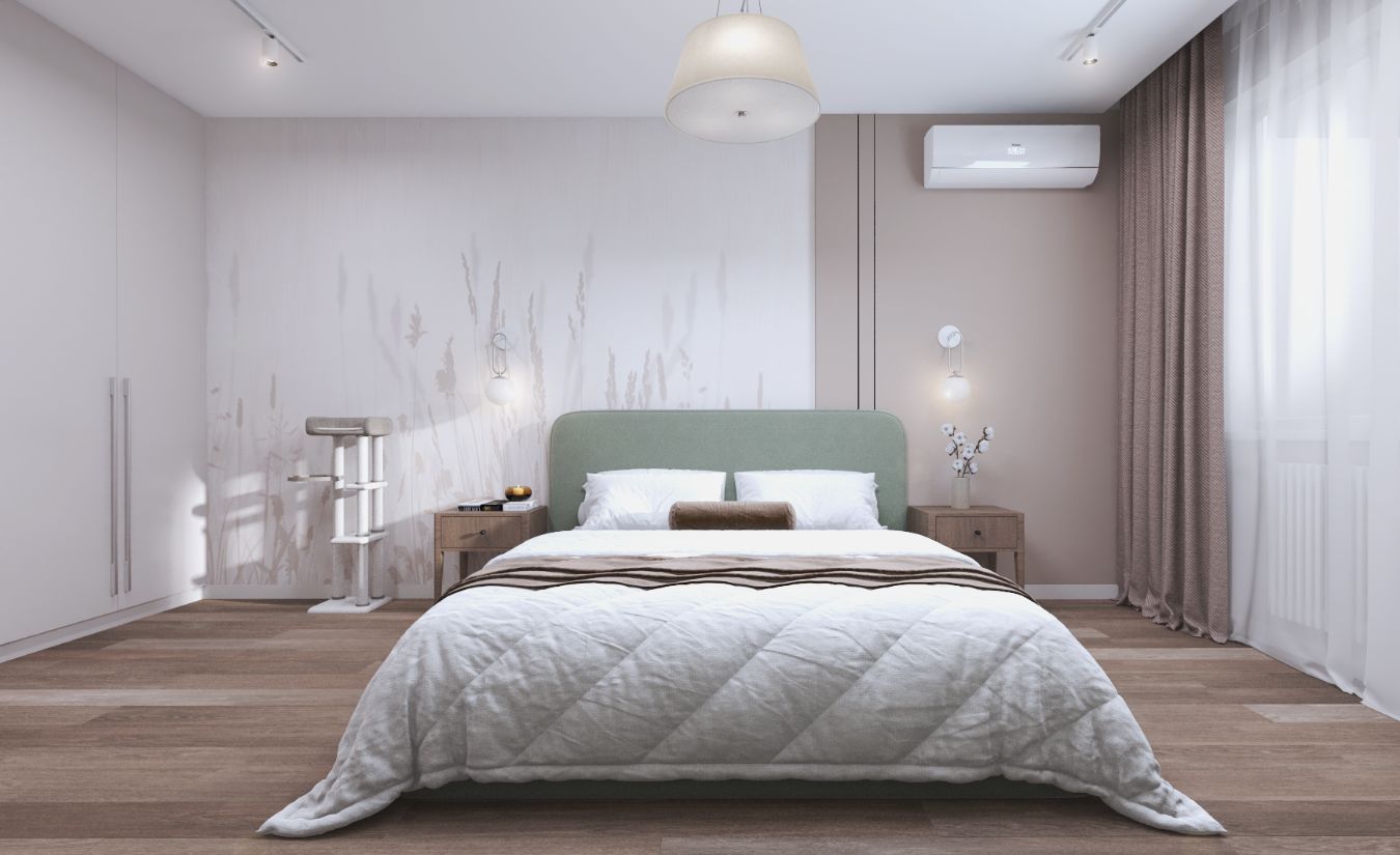 Трехкомнатная квартира в доме серии П-44. Спальня