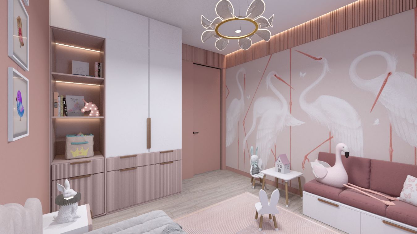 Загородный дом. Детская для девочки